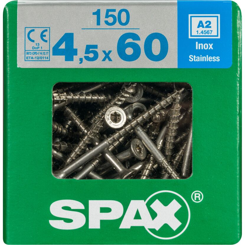 Senkkopfschrauben T-Star rostfrei Ø 4,5 x 60 mm 150 Stück