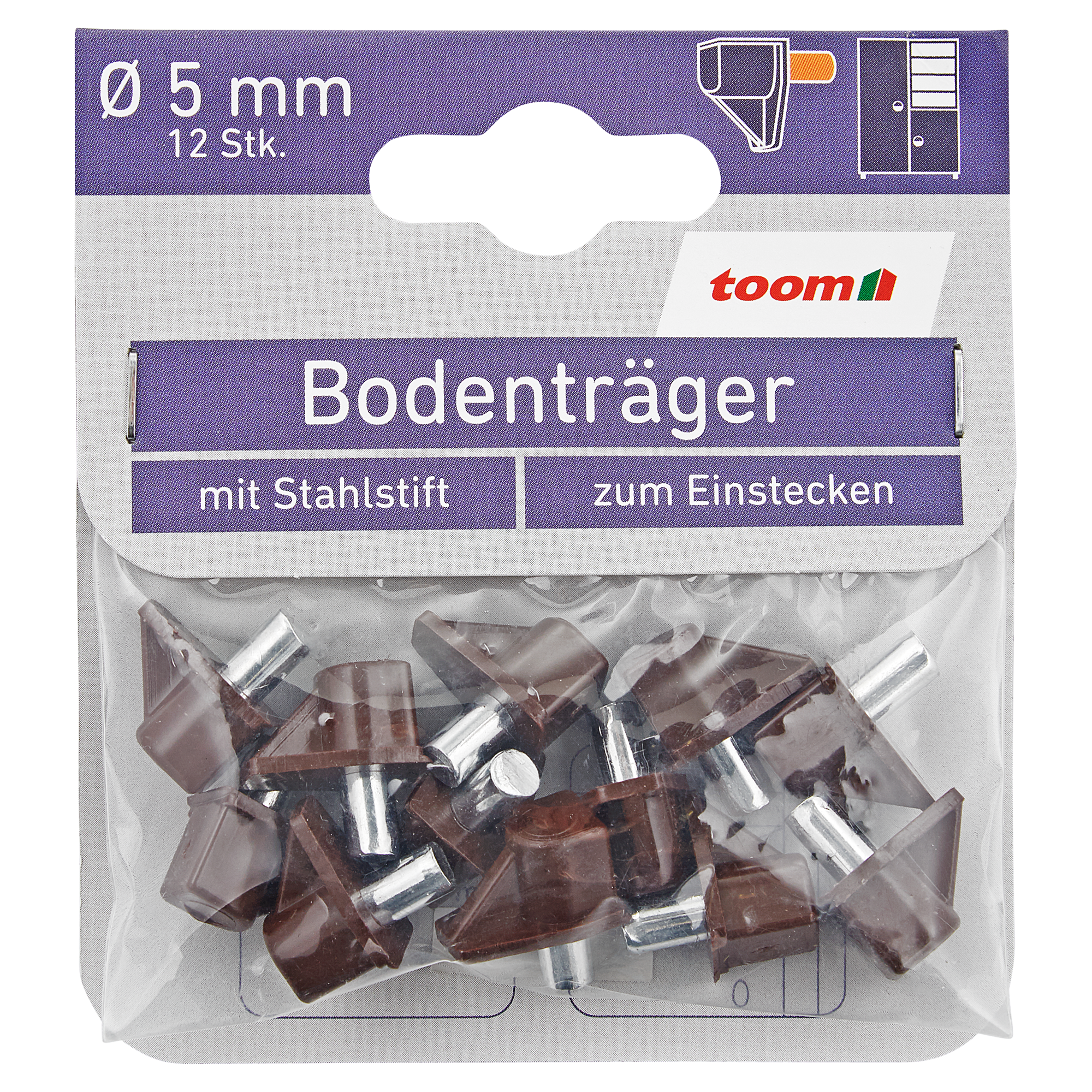 Bodenträger 12 Stück braun Ø 5 mm + product picture
