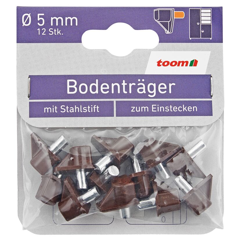 Bodenträger 12 Stück braun Ø 5 mm