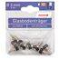Glasbodenträger Metall silbern Ø 3 mm 8 Stück