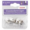 Glasbodenträger Stahl silbern Ø 6 mm 4 Stück
