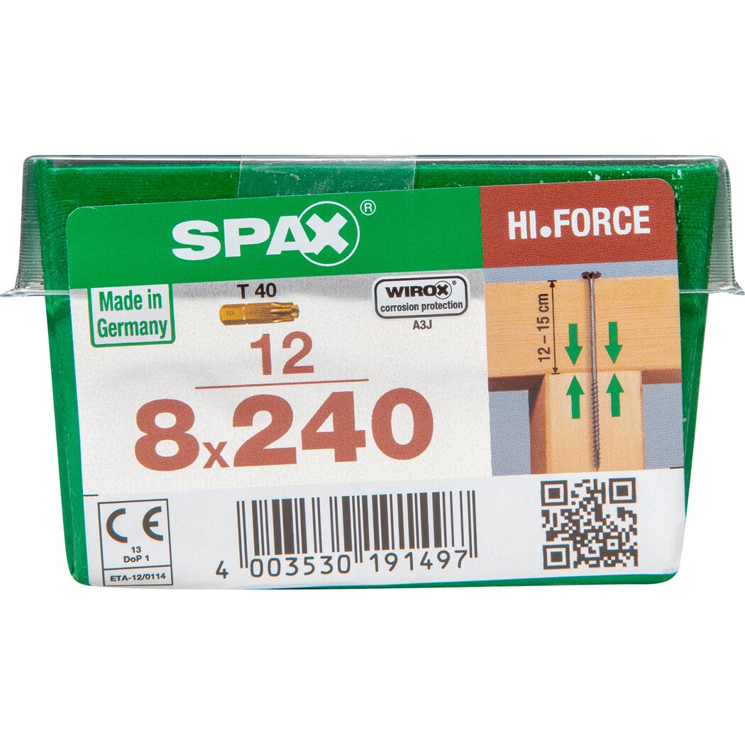 Holzschraube 8 x 240 mm 12 Stück