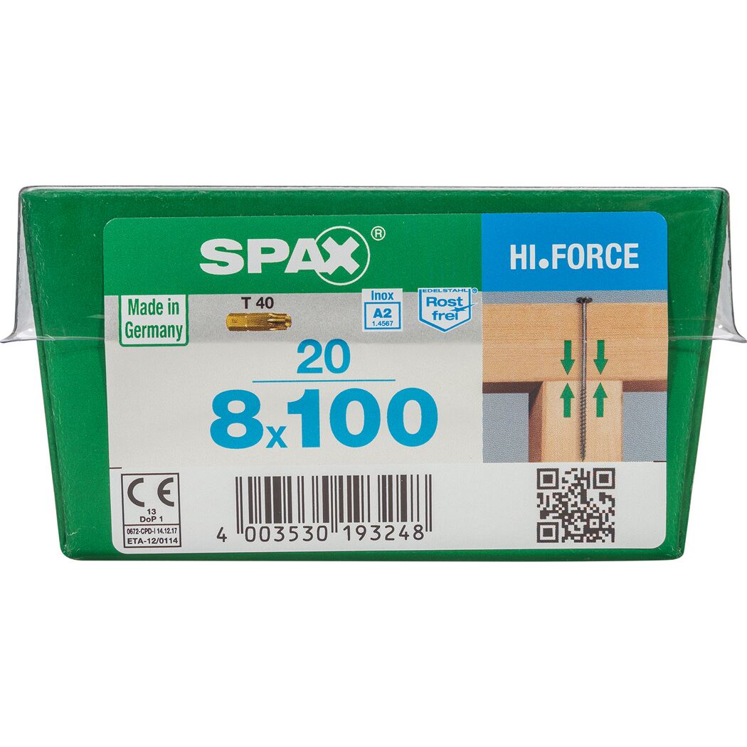 Holzschraube 8 x 100 mm 20 Stück