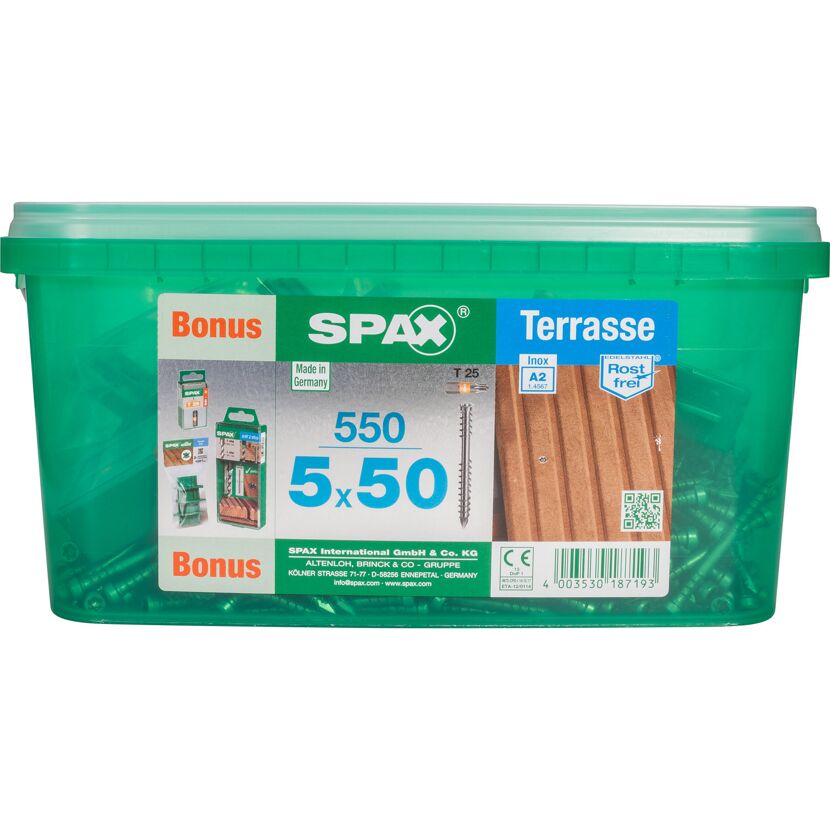 Terrassenschraube 5 x 50 mm 550 Stück