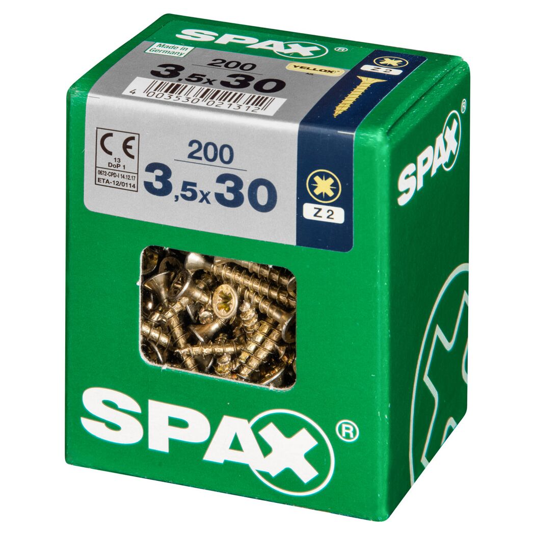 Senkkopfschrauben PZ2 Ø 3,5 x 30 mm 200 Stück