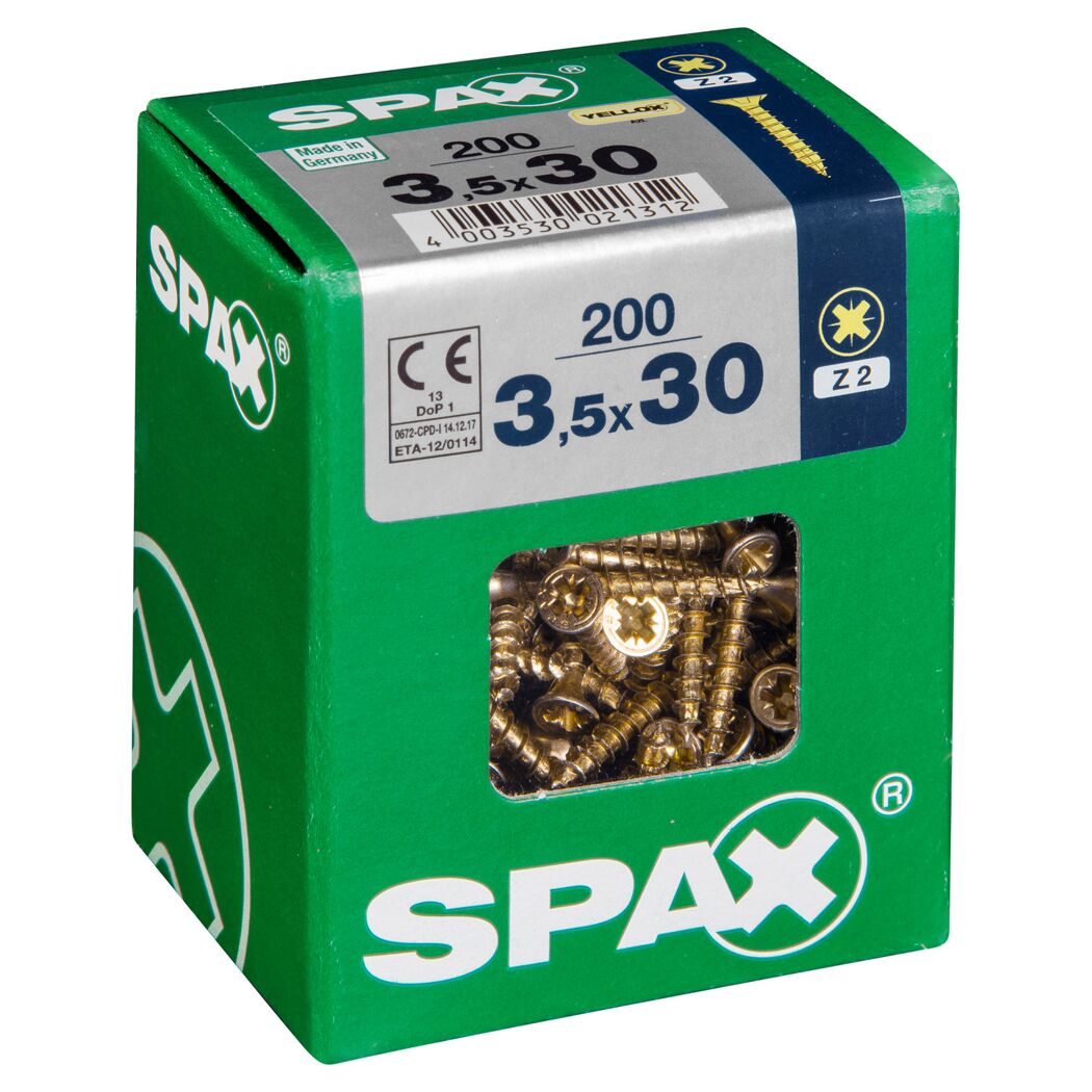 Senkkopfschrauben PZ2 Ø 3,5 x 30 mm 200 Stück