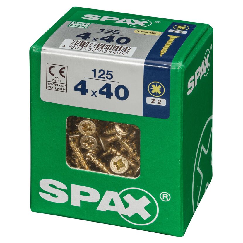 Senkkopfschrauben PZ2 Ø 4 x 40 mm 125 Stück