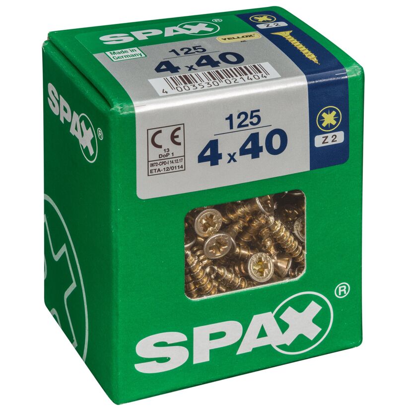 Senkkopfschrauben PZ2 Ø 4 x 40 mm 125 Stück