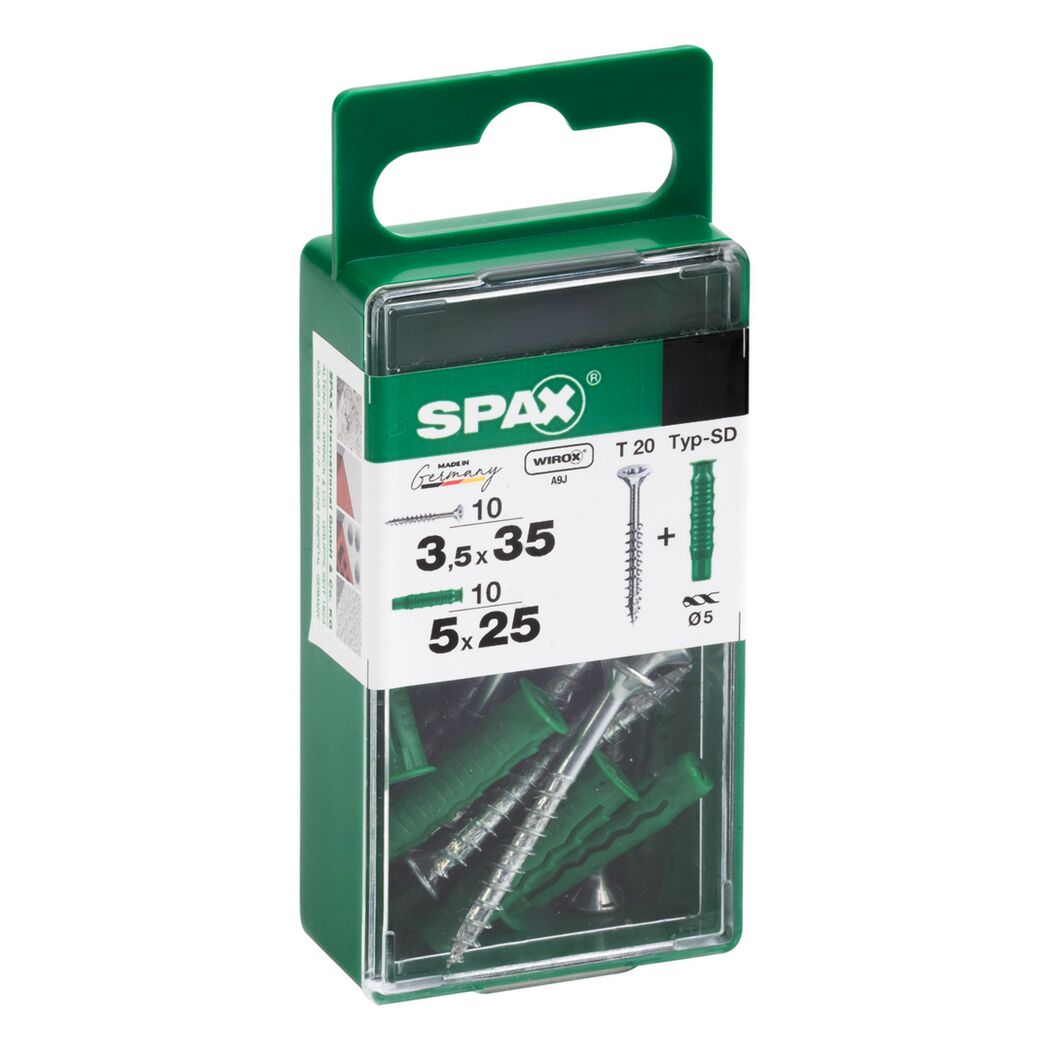 SPAX Schraubenset T20 Typ-SD 3,5x35mm, 5x25mm