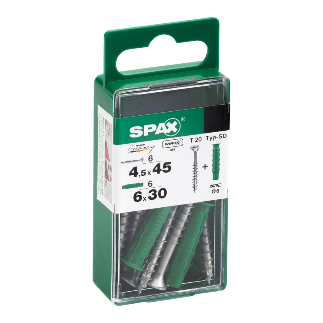 SPAX Schrauben T20 Typ-SD 4,5x45mm und 6x30mm
