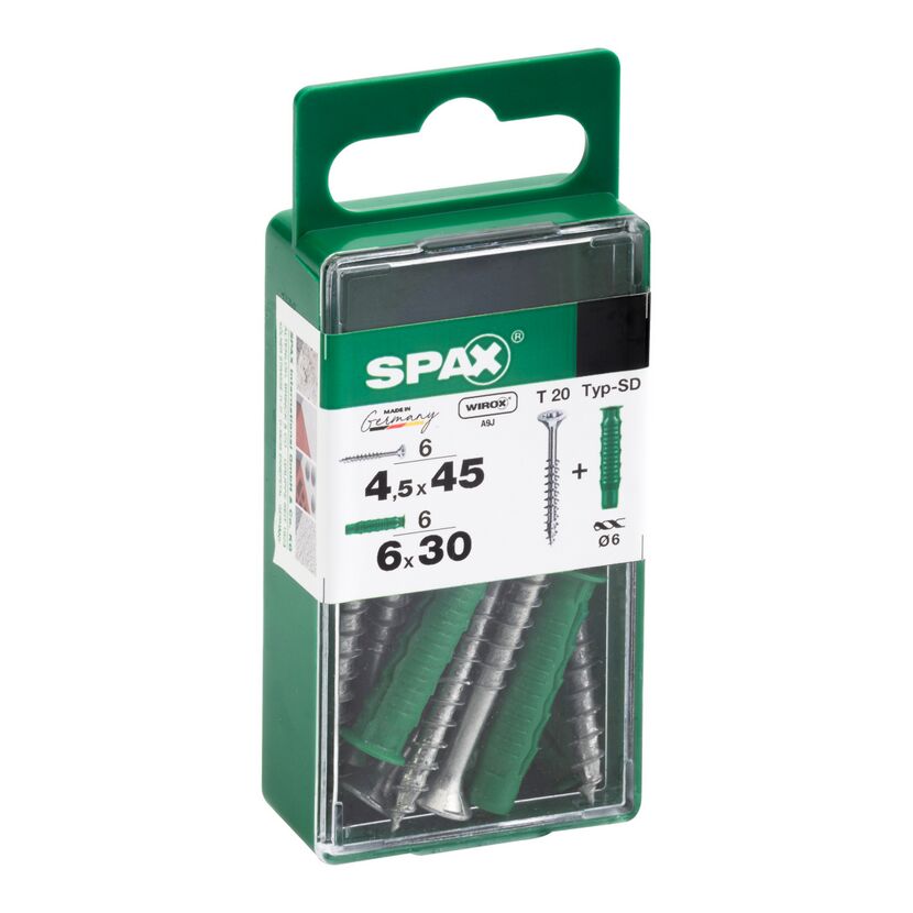 SPAX Schrauben T20 Typ-SD 4,5x45mm und 6x30mm