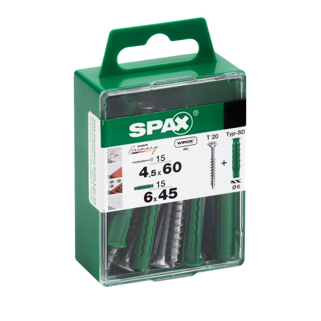 SPAX Schrauben und Dübel Typ-SD in einer Packung