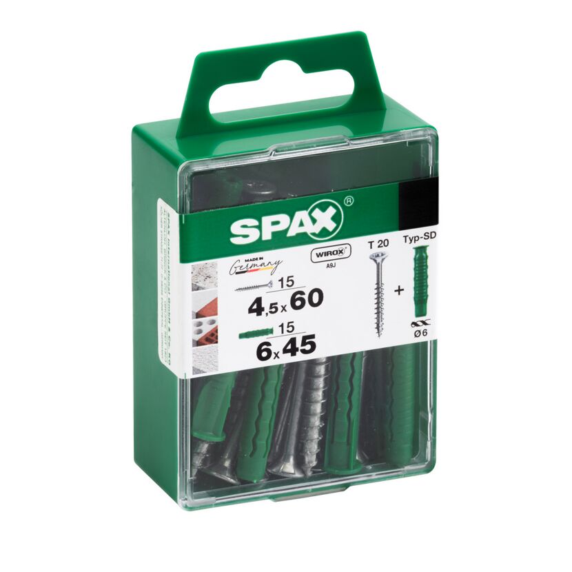 SPAX Schrauben und Dübel Typ-SD in einer Packung