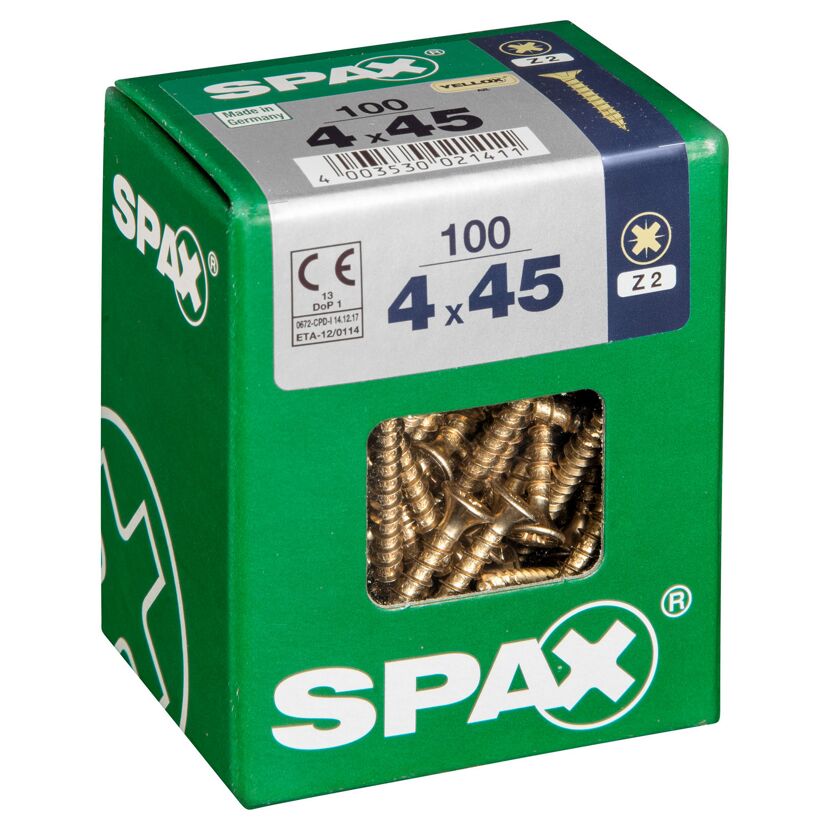 Senkkopfschrauben PZ2 Ø 4 x 45 mm 100 Stück