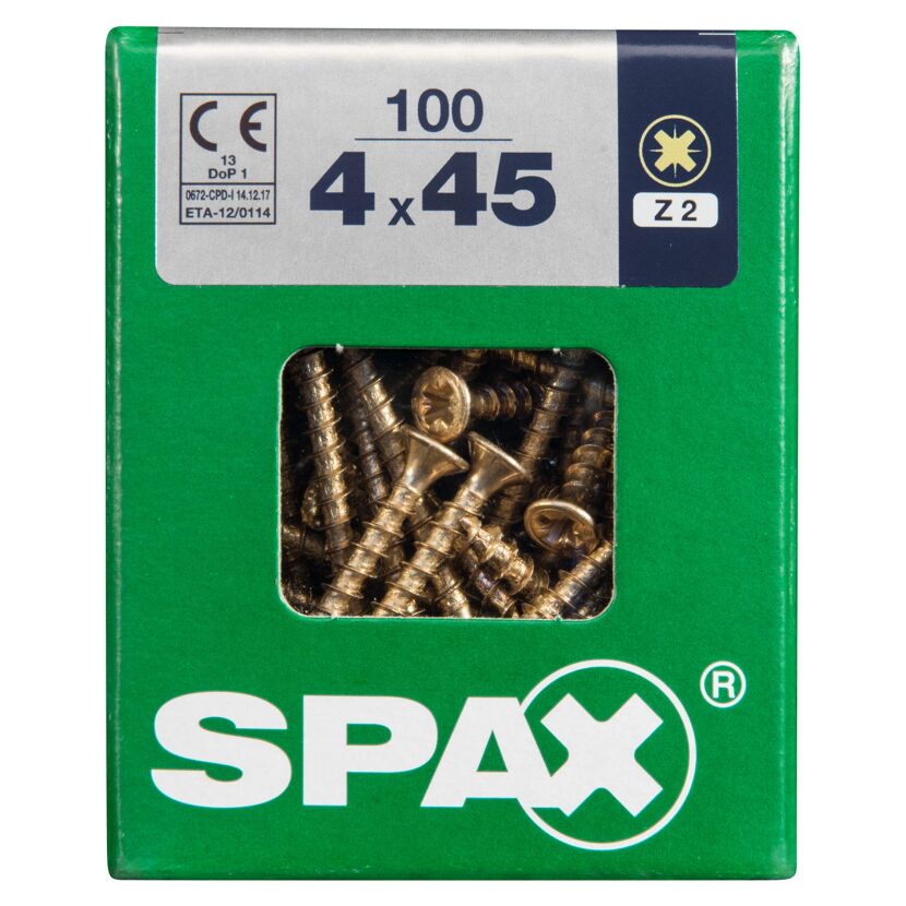 Senkkopfschrauben PZ2 Ø 4 x 45 mm 100 Stück