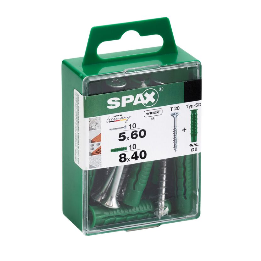 SPAX Schrauben und Dübel Typ-SD 8x40 5x60