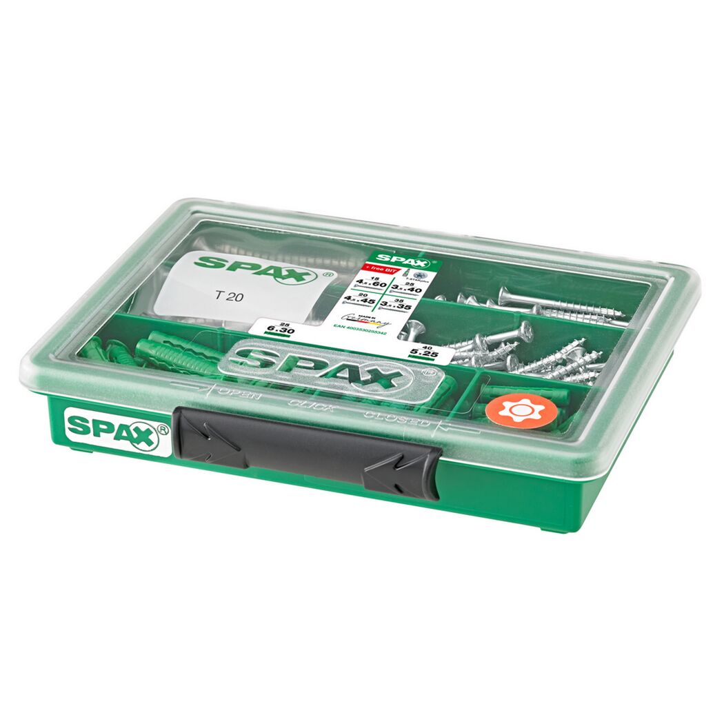 SPAX Schrauben-Sortiment T20 in grüner Box