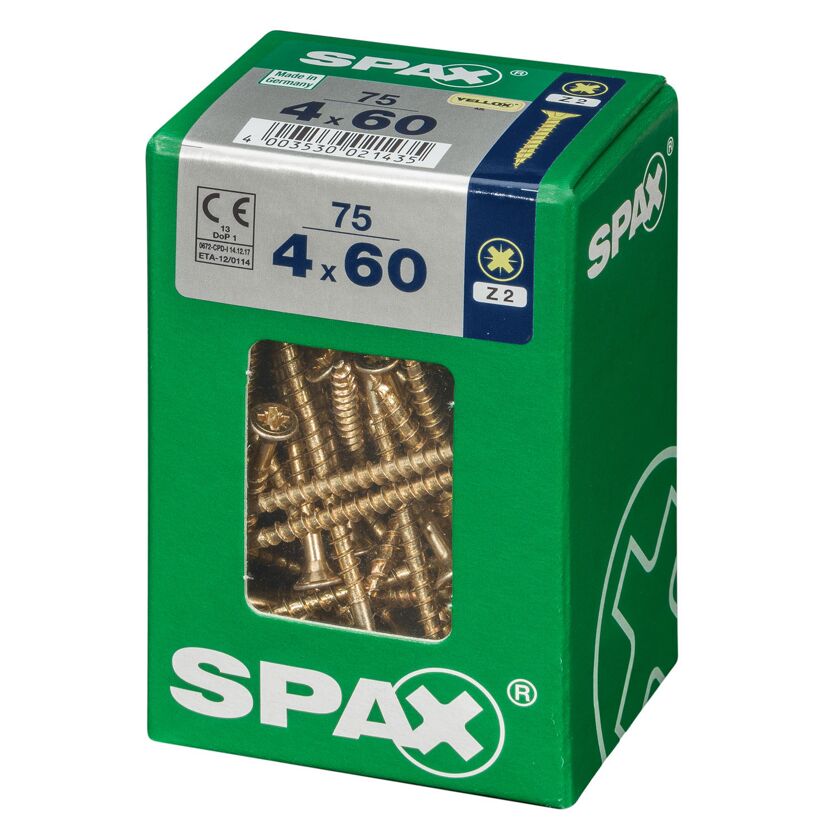 Senkkopfschrauben PZ2 Ø 4 x 60 mm 75 Stück
