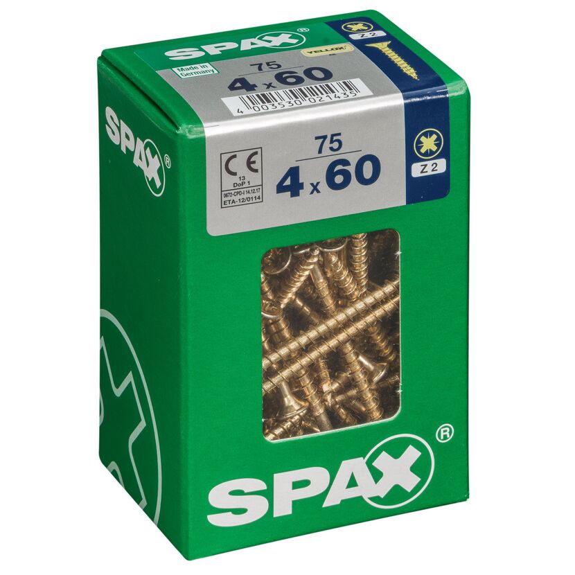 Senkkopfschrauben PZ2 Ø 4 x 60 mm 75 Stück