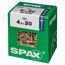 150 SPAX Senkkopfschrauben 4,5 x 20 mm in grüner Verpackung