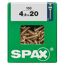 150 SPAX Senkkopfschrauben 4,5 x 20 mm gelb