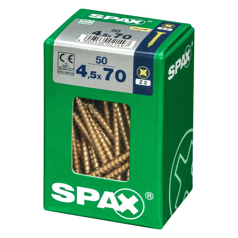 Senkkopfschrauben Ø 4,5 x 70 mm 50 Stück
