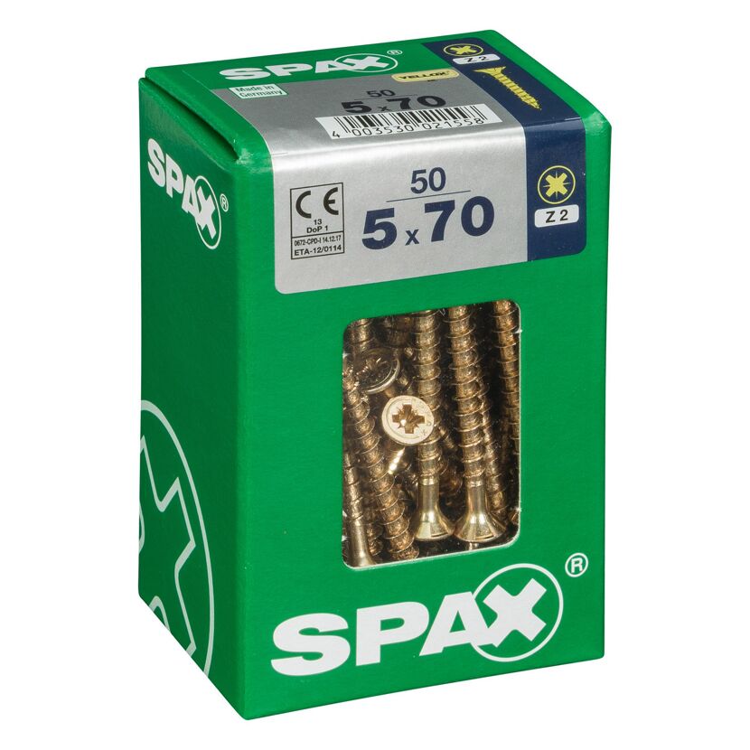 Senkkopfschrauben PZ2 Ø 5 x 70 mm 50 Stück