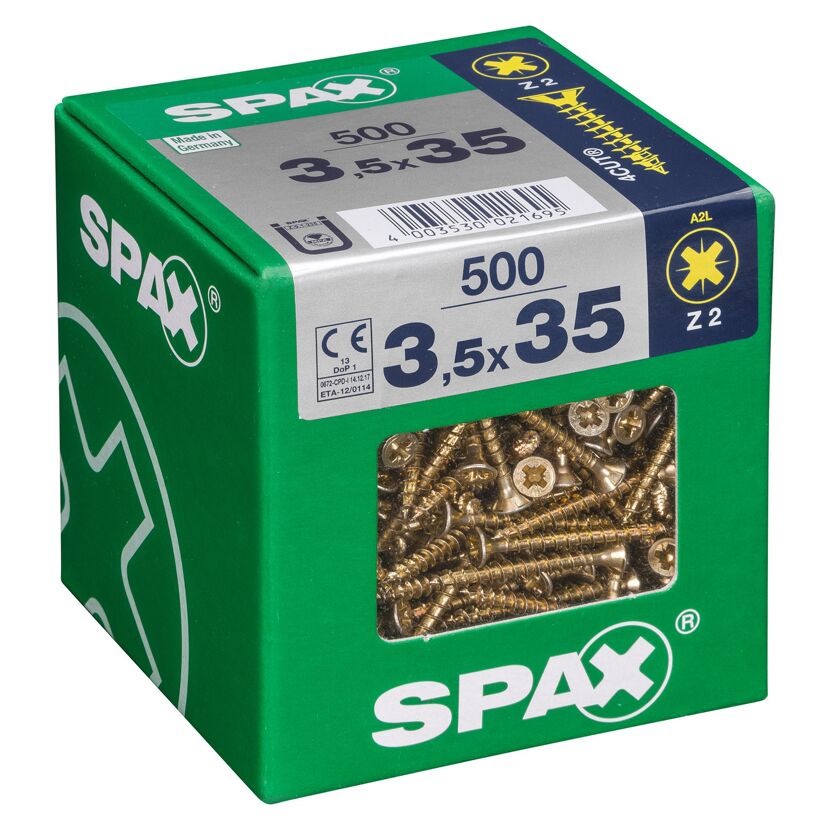 Universalschrauben Z2 Pozi Stahl verzinkt 3,5 x 35 mm 500 Stück