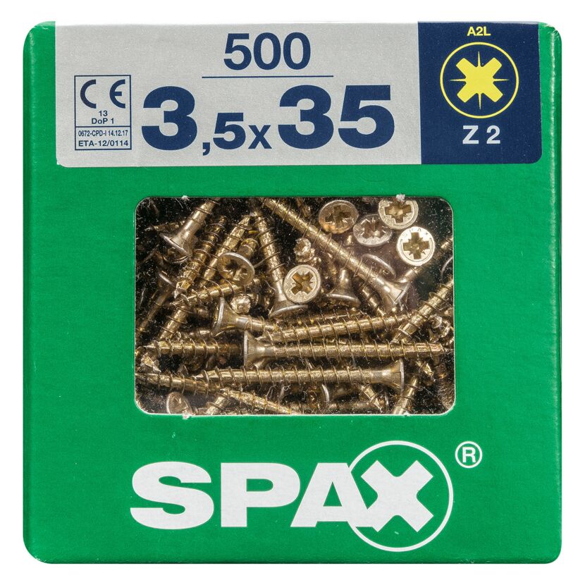 Universalschrauben Z2 Pozi Stahl verzinkt 3,5 x 35 mm 500 Stück