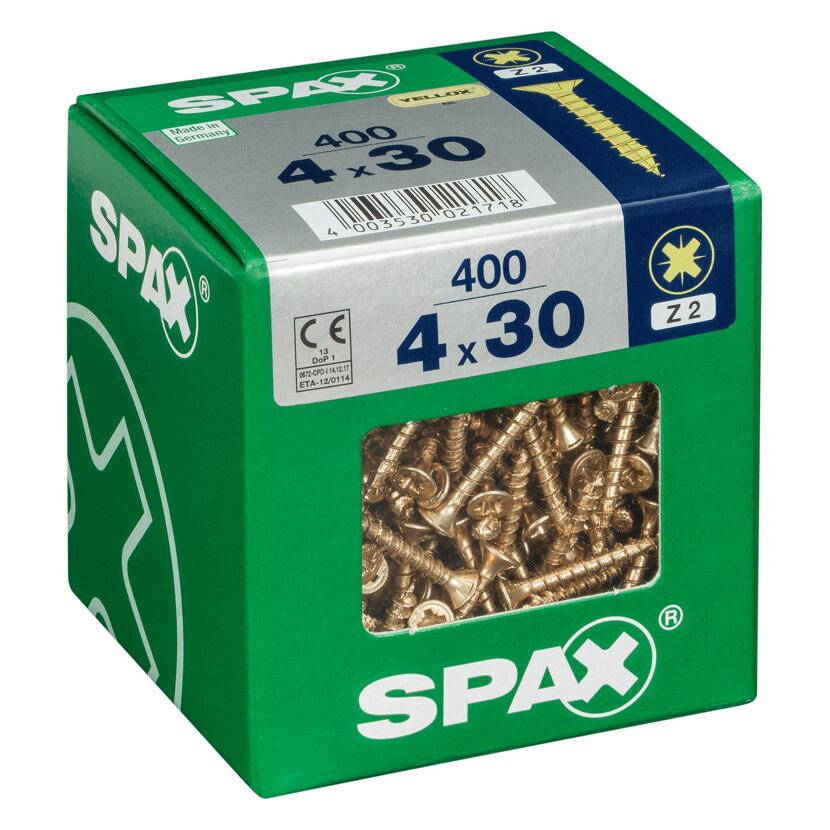 Senkkopfschrauben PZ2 Ø 4 x 30 mm 400 Stück