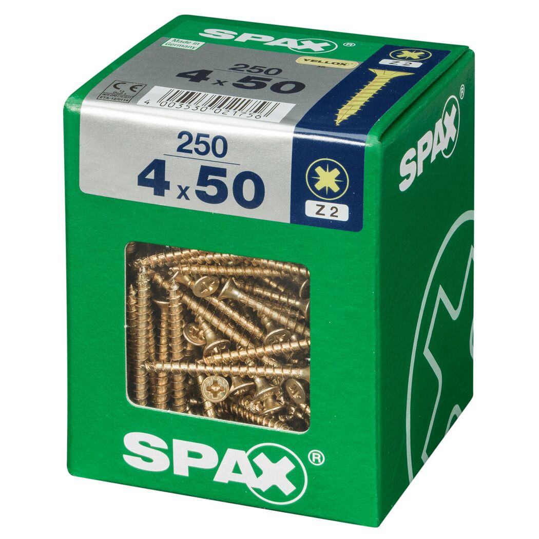 Senkkopfschrauben PZ2 Ø 4 x 50 mm 250 Stück