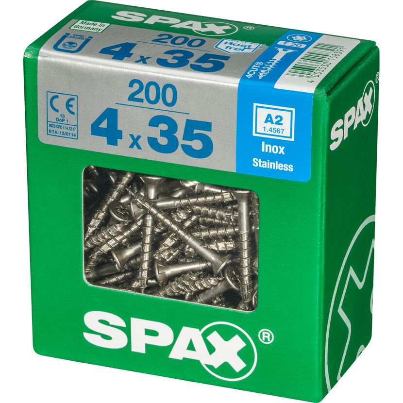 Senkkopfschrauben T-Star rostfrei Ø 4 x 35 mm 200 Stück