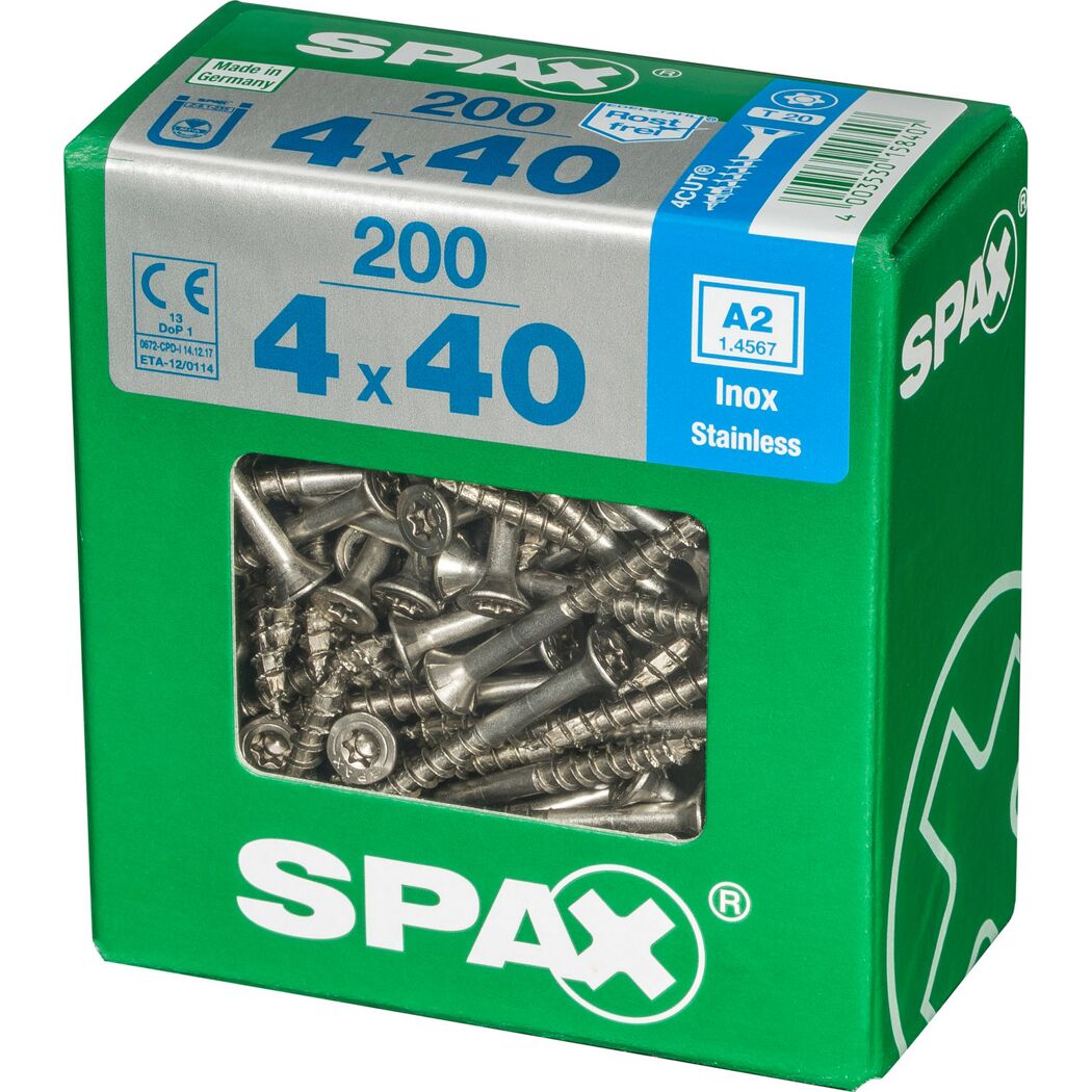 Senkkopfschrauben T-Star rostfrei Ø 4 x 40 mm 200 Stück