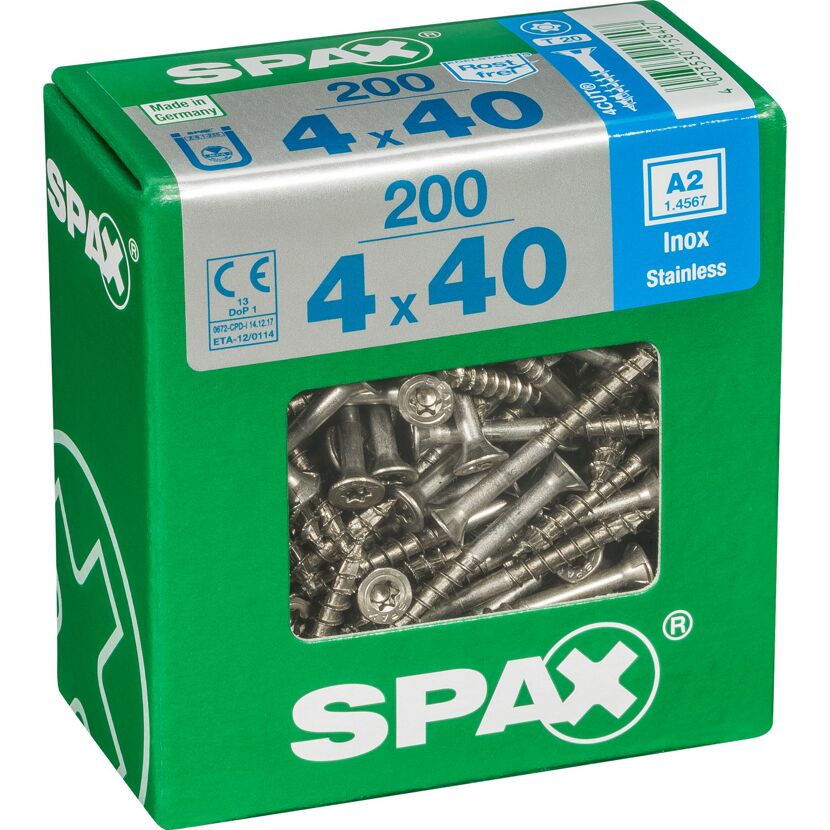 Senkkopfschrauben T-Star rostfrei Ø 4 x 40 mm 200 Stück