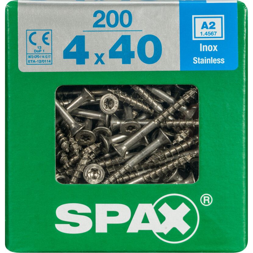 Senkkopfschrauben T-Star rostfrei Ø 4 x 40 mm 200 Stück