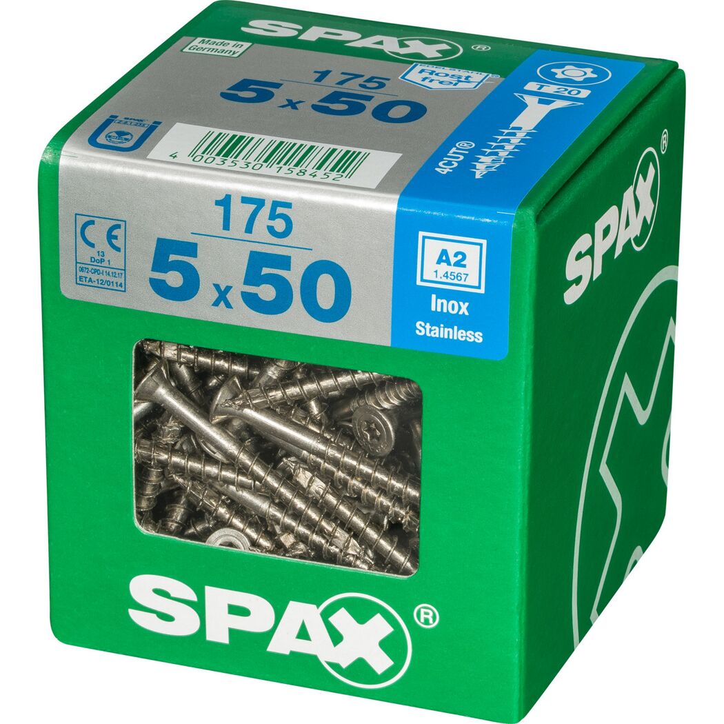 Senkkopfschrauben T-Star rostfrei Ø 5 x 50 mm 175 Stück