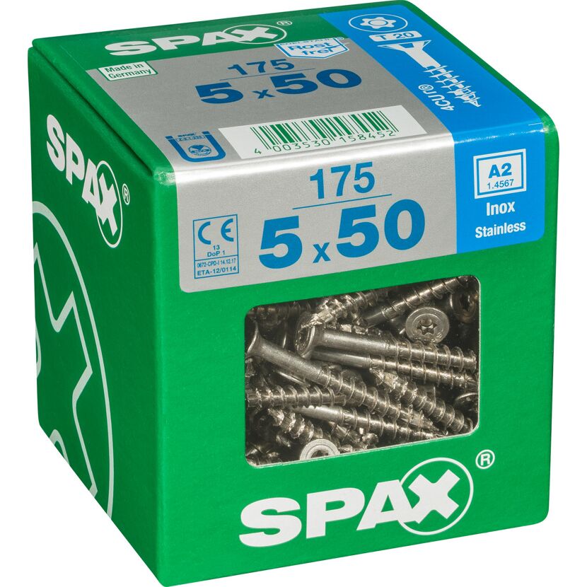 Senkkopfschrauben T-Star rostfrei Ø 5 x 50 mm 175 Stück