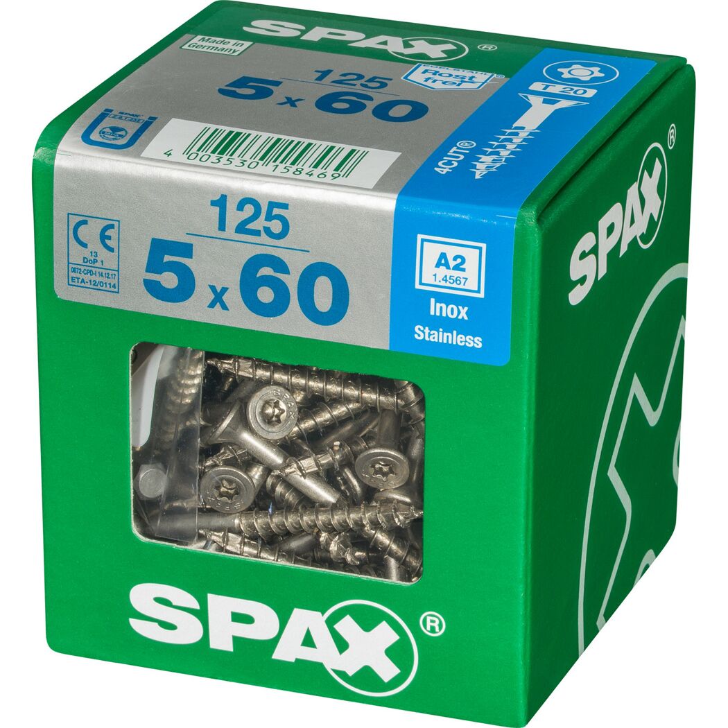 Senkkopfschrauben T-Star rostfrei Ø 5 x 60 mm 125 Stück