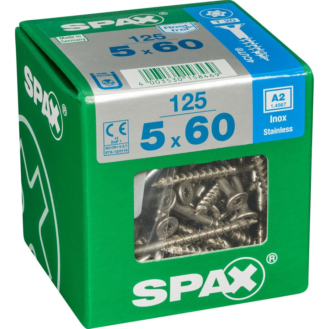 Senkkopfschrauben T-Star rostfrei Ø 5 x 60 mm 125 Stück