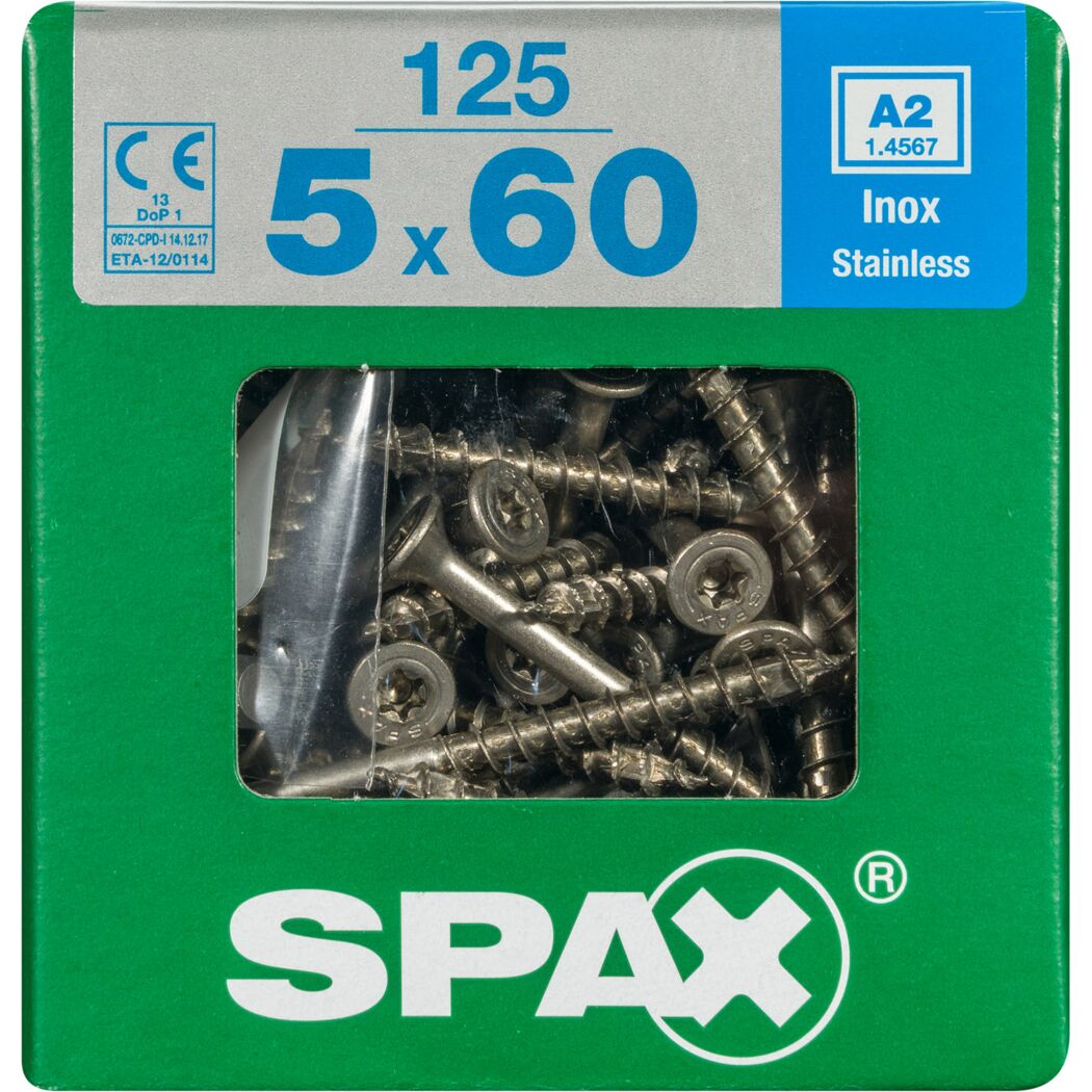 Senkkopfschrauben T-Star rostfrei Ø 5 x 60 mm 125 Stück