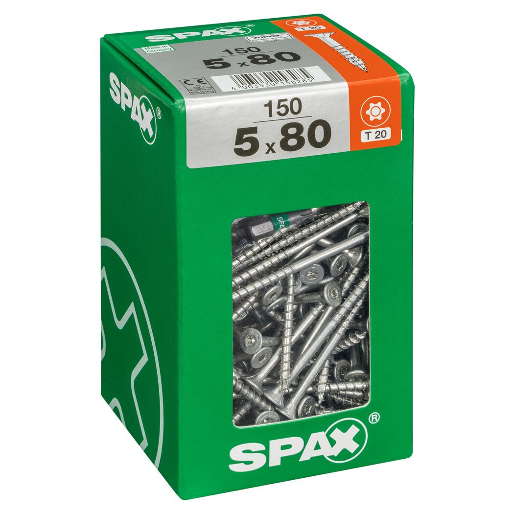 Senkkopfschrauben 'T-Star Plus' Ø 5 x 80 mm 150 Stück
