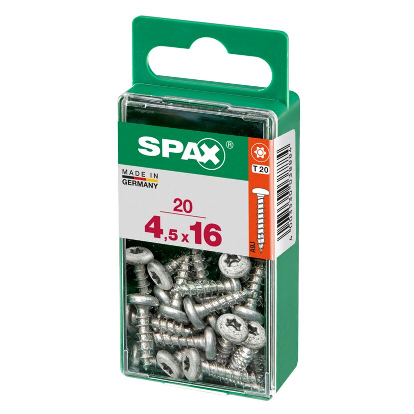 Universalschrauben Halbrundkopf T-Star plus T20 Stahl Ø 4,5 x 16 mm 20 Stück