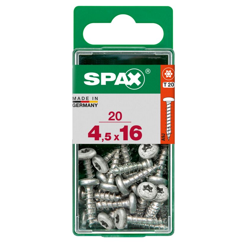 Universalschrauben Halbrundkopf T-Star plus T20 Stahl Ø 4,5 x 16 mm 20 Stück
