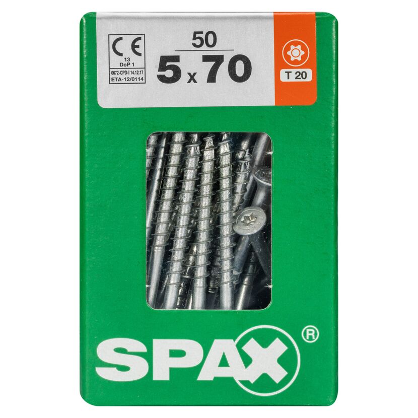 Senkkopfschrauben 'T-Star Plus' Ø 5 x 70 mm 50 Stück