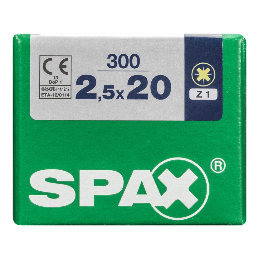 Universalschrauben Z1 Pozi Stahl verzinkt 2,5 x 20 mm 300 Stück