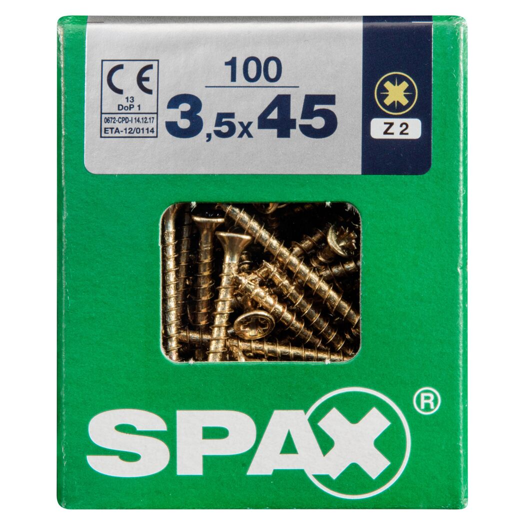 Senkkopfschrauben PZ2 Ø 3,5 x 45 mm 100 Stück