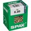 SPAX Senkkopfschrauben gelb verzinkt 5 x 20 mm, 125 Stück