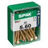SPAX Senkkopf-Schrauben gelb 5x60 mm, 25 Stück