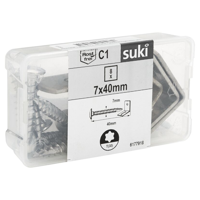 Zaunverbinderset Ø 7 x 40 mm 12-tlg.