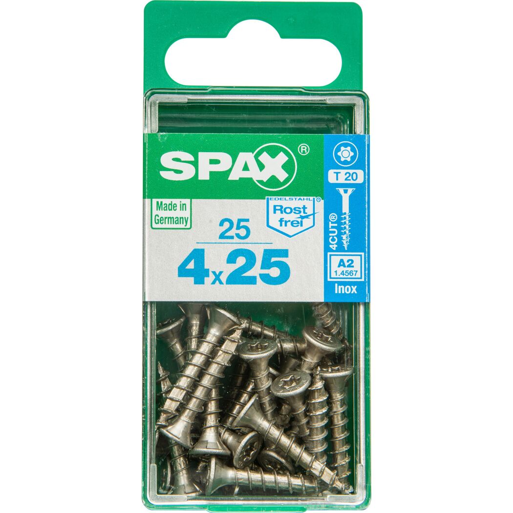 Senkkopfschrauben Edelstahl A2 25 Stück Ø 4 x 25 mm